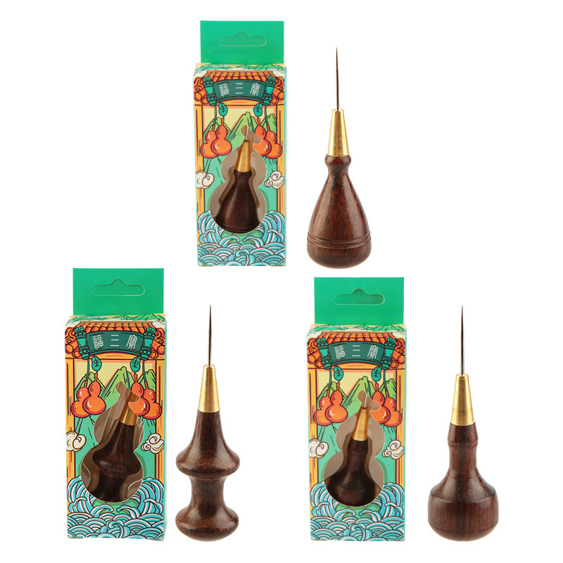 Leatherwork Awl - 1Pcs Wooden Handle Awls Leather Pricker