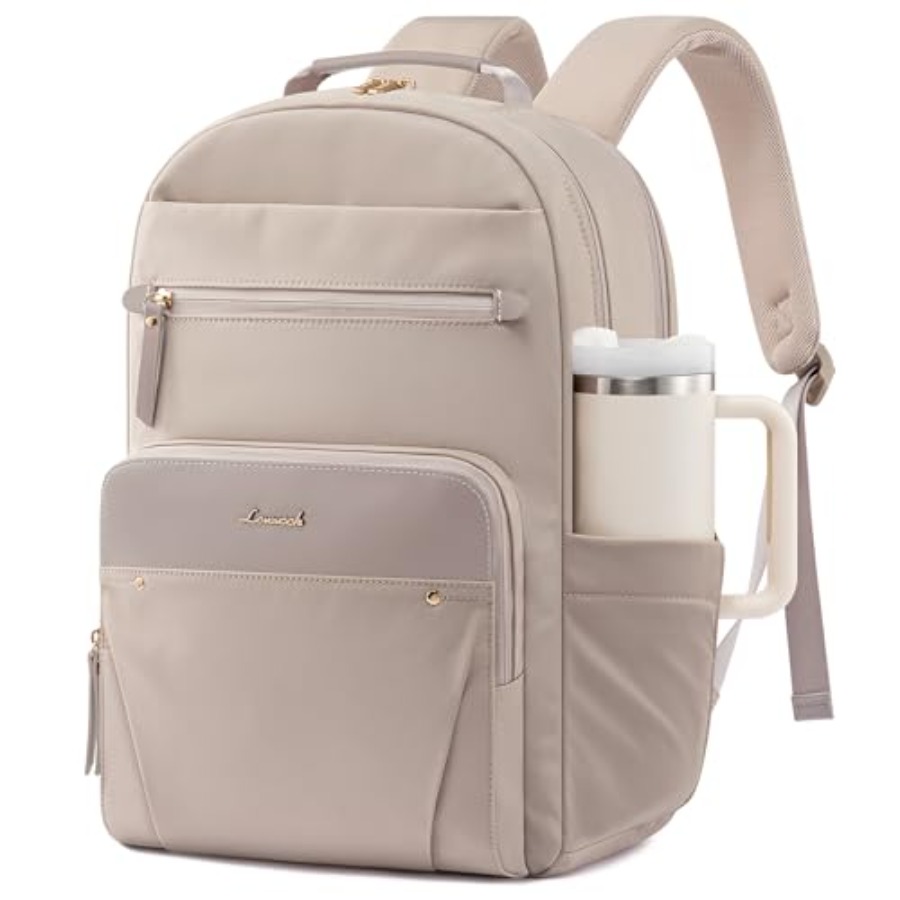 Leather Work Bag - Laptop Backpack for Women with Leather