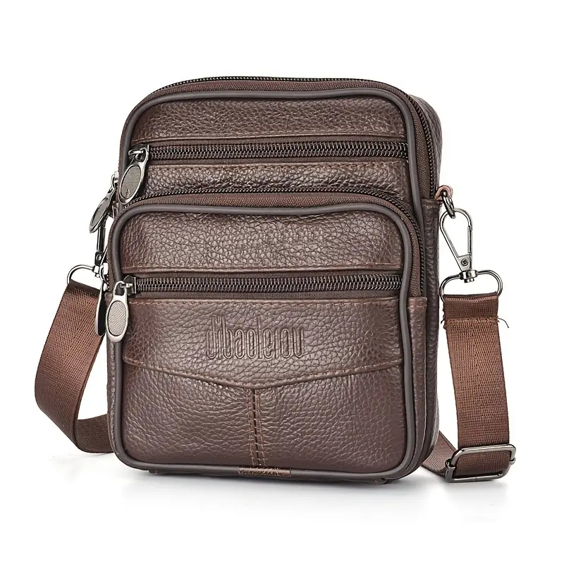 Leather Work Bag - Men's New Genuine Leather Crossbody Bag