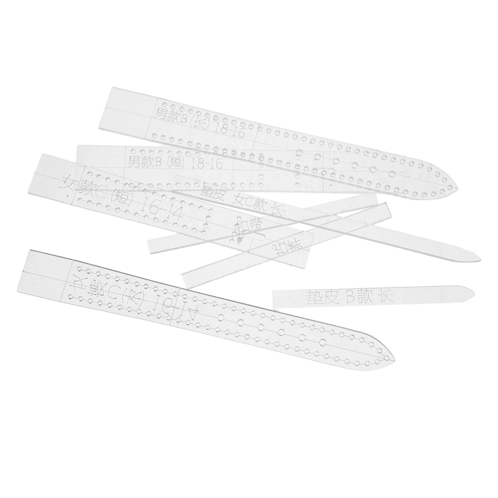 Leatherworking Guide - 2Sets Watch Strap Acrylic Template Leatherworking