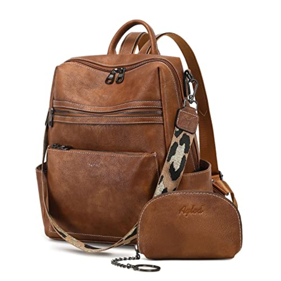 Leather Work Bag - Leather Backpack Purse for Women Designer