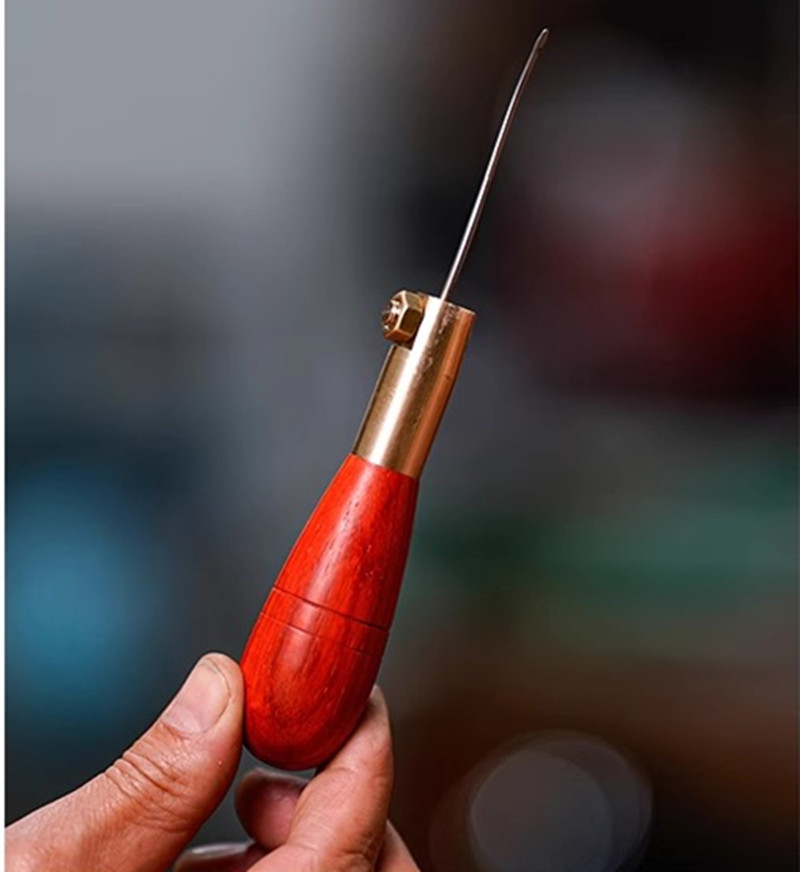 Leatherwork Awl - Sandalwood Sewing Awl W/ Solid Brass