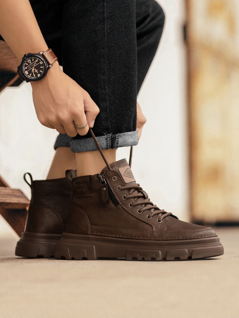 Casual  Boots Men's Lightweigh - Youtube Leatherwork ulasan dan harga