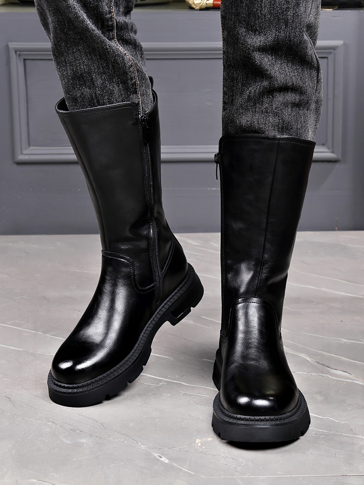 Men's Long Tube  Boots High To - Youtube Leatherwork ulasan dan harga