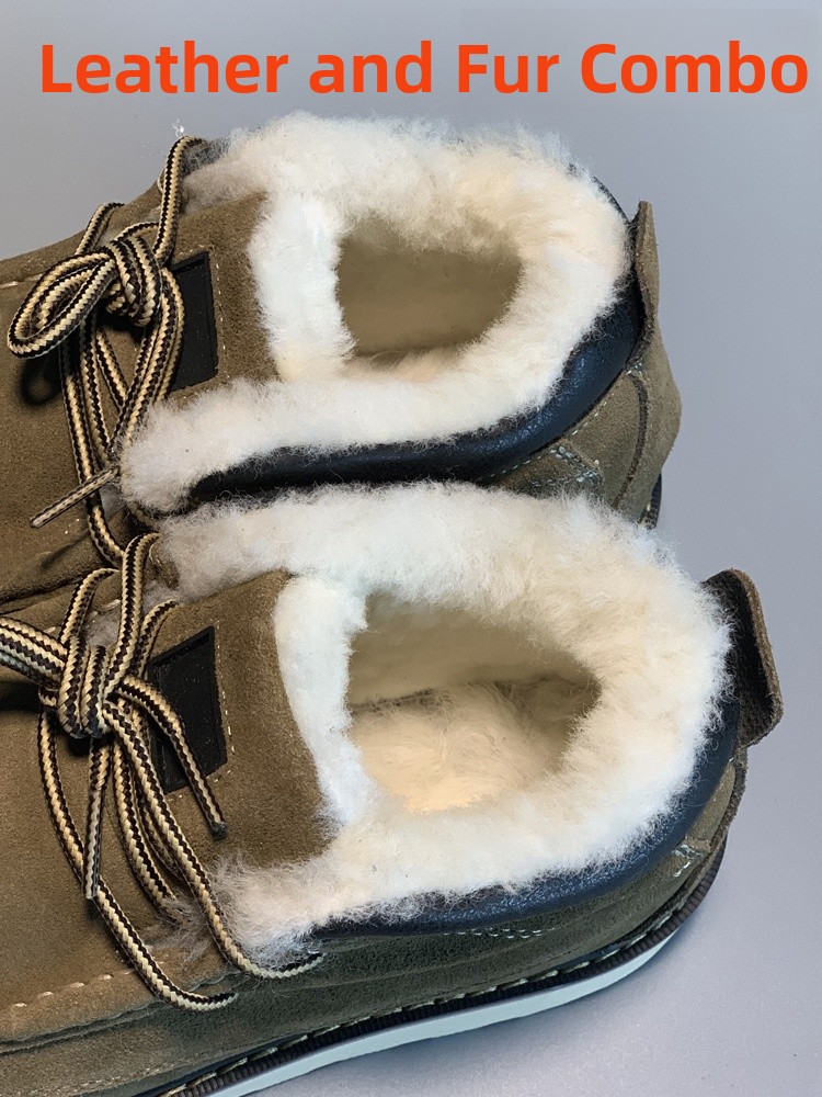 Men's  Boots Fur Lined Thick B - Youtube Leatherwork ulasan dan harga