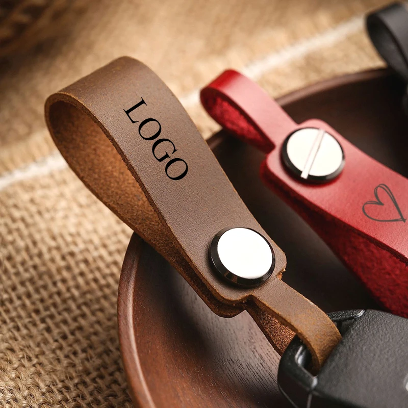 Cowhide Genuine Leather Custom - Leatherwork Keychain ulasan dan harga