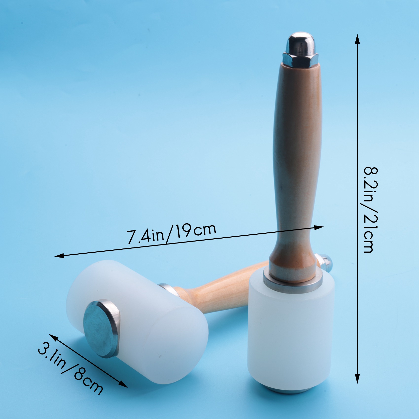 A98E-2 Pcs Leather Carving Ham - Leatherwork Hammer ulasan dan harga