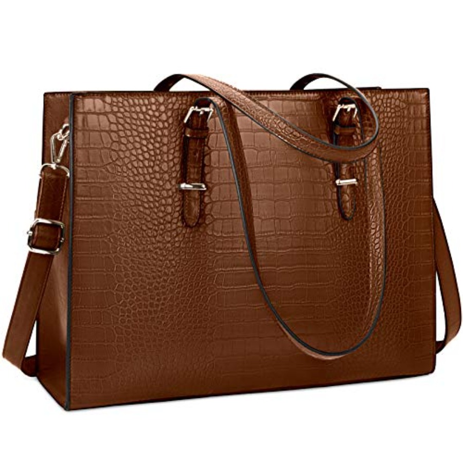 Laptop Bag for Women 15.6 Inch - Leather Work Bag ulasan dan harga