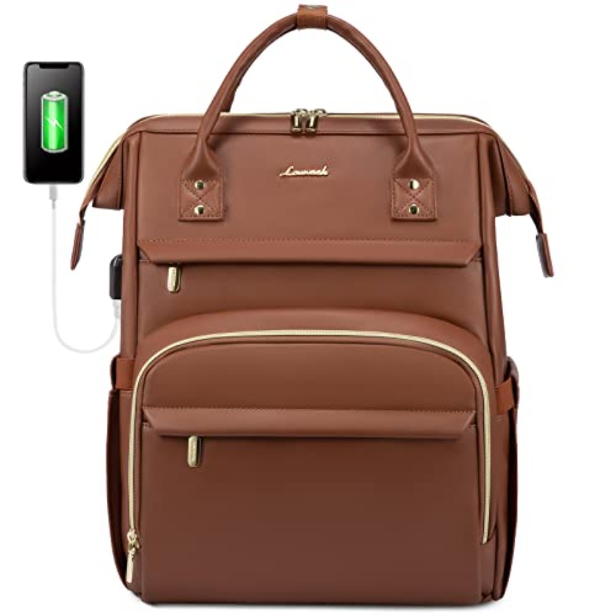 Leather Laptop Backpack for Wo - Leather Work Bag ulasan dan harga