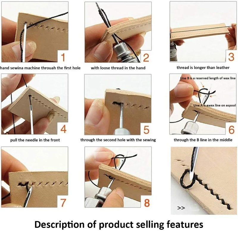 Professional Leather Sewing Aw - Leatherwork Awl ulasan dan harga