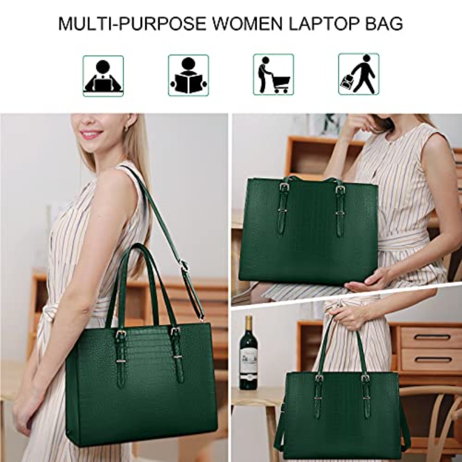 Laptop Bag for Women 15.6 Inch - Leather Work Bag ulasan dan harga