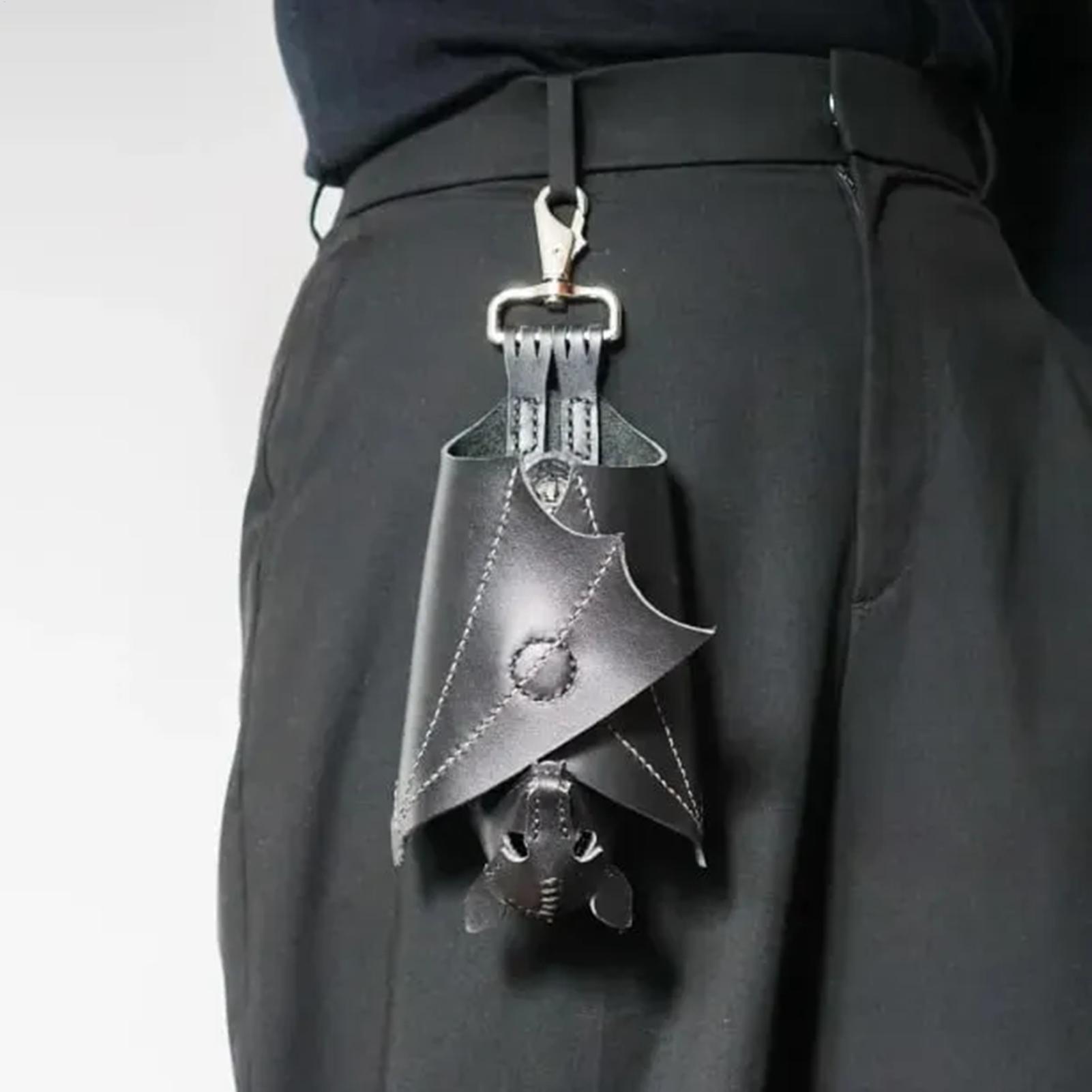 Bat Coin Purse PU Leather Bat  - Leatherwork Keychain ulasan dan harga