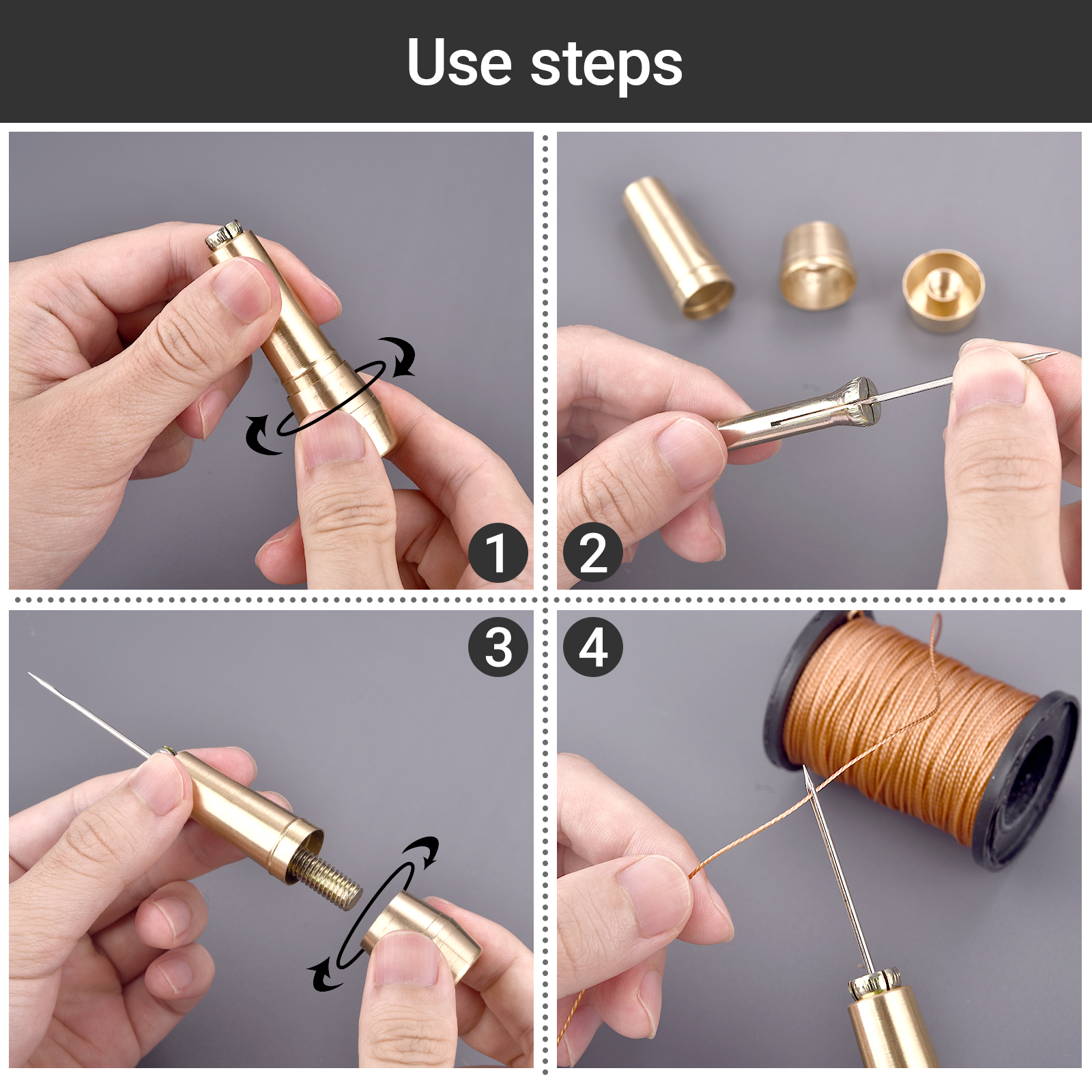 Leather Sewing Kit DIY Leather - Leatherwork Awl ulasan dan harga