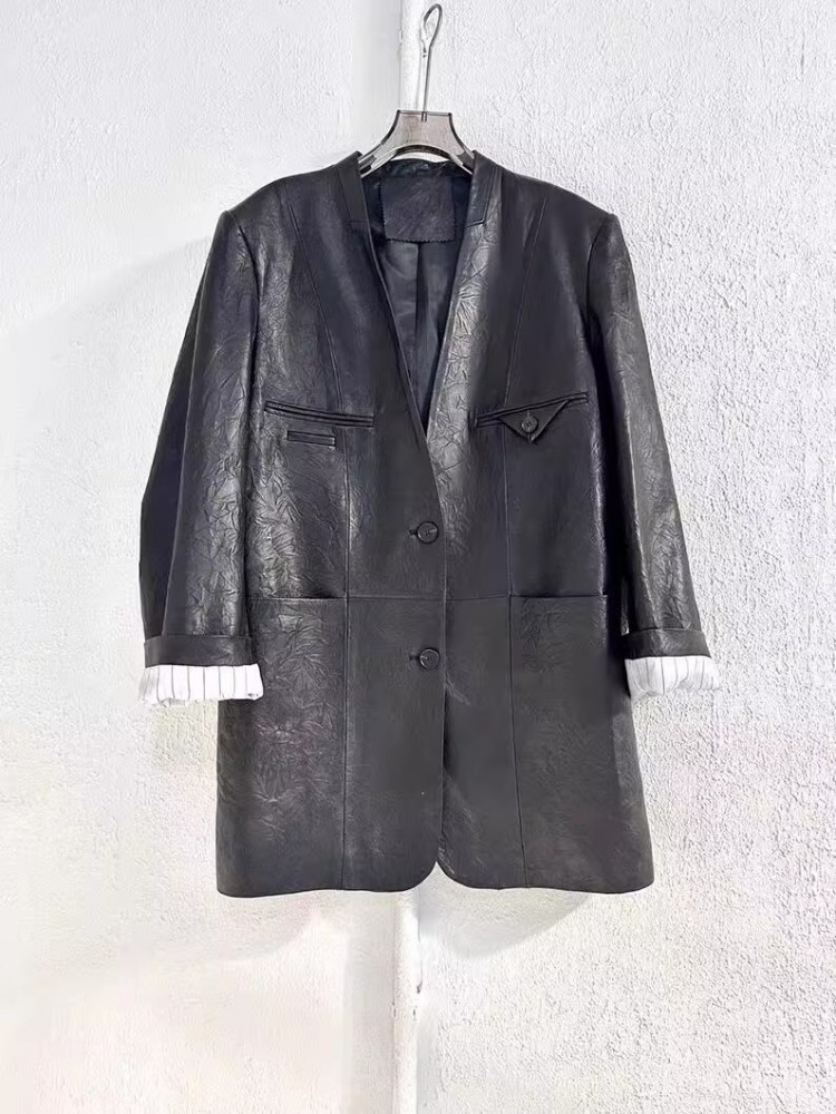 Vintage Office Ladies Autumn W - Leather Work Jacket Women'S ulasan dan harga