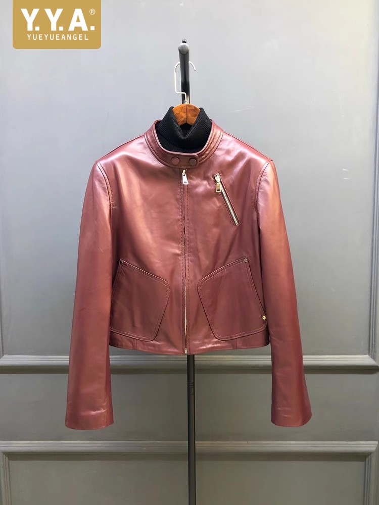 Females Spring Autumn New Styl - Leather Work Jacket Women'S ulasan dan harga