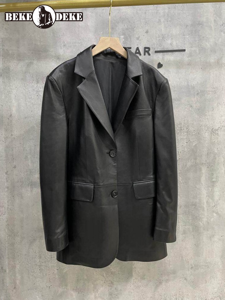 Women Sheepskin Genuine Leathe - Leather Work Jacket Women'S ulasan dan harga