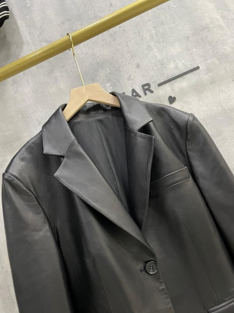 Women Sheepskin Genuine Leathe - Leather Work Jacket Women'S ulasan dan harga