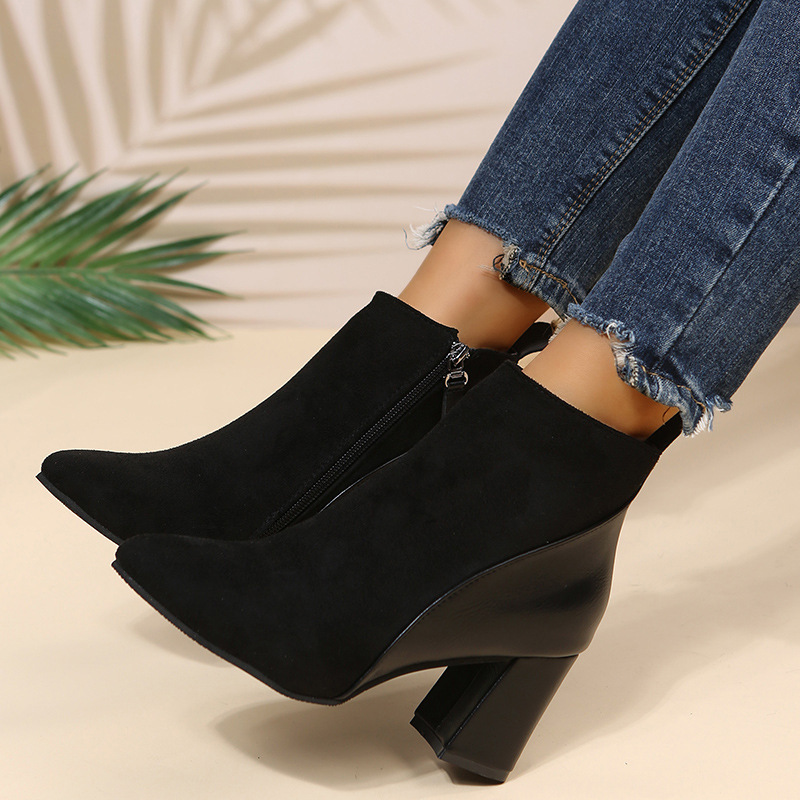 Women's Colorblock Ankle Boots - Youtube Leatherwork ulasan dan harga