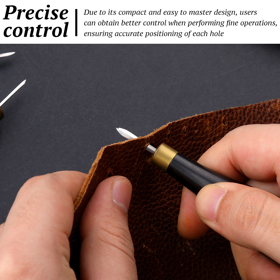 MIUSIE 1Pc Leather Stitching S - Leatherwork Awl ulasan dan harga