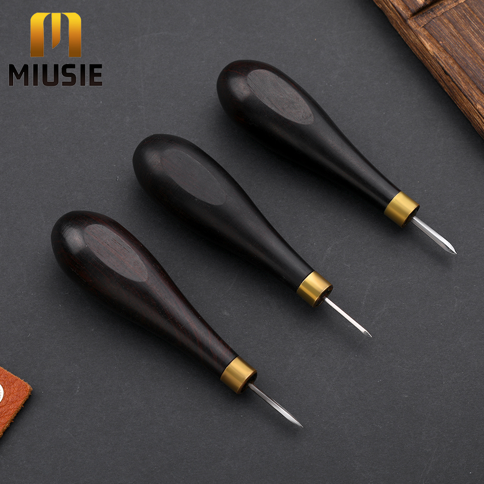 MIUSIE 1Pc Leather Stitching S - Leatherwork Awl ulasan dan harga