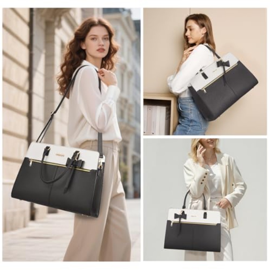 Laptop Tote Bag for Women, 15. - Leather Work Bag ulasan dan harga