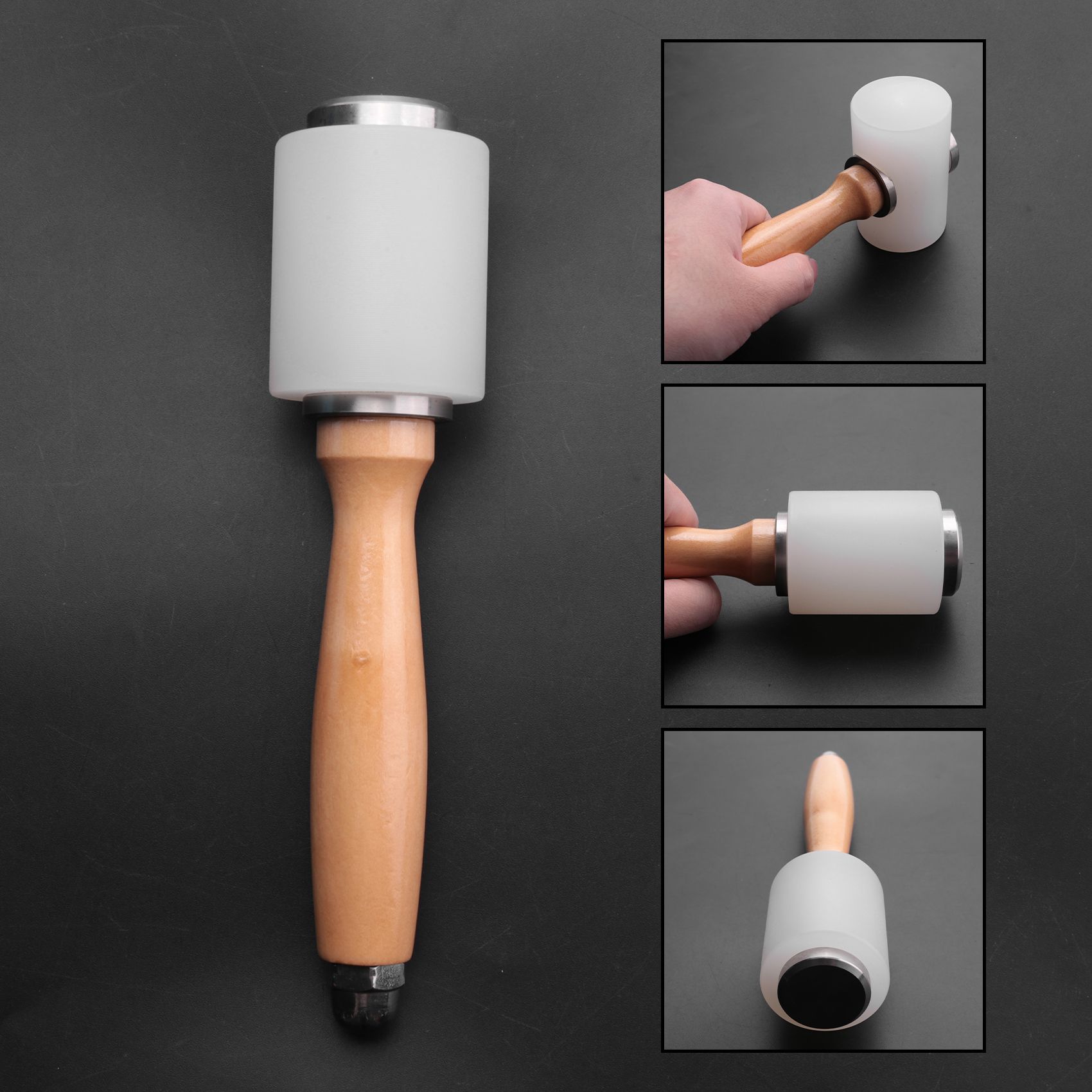 A84X-2 Pcs Leather Carving Ham - Leatherwork Hammer ulasan dan harga