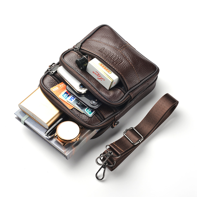 Men's New Genuine Leather Cros - Leather Work Bag ulasan dan harga