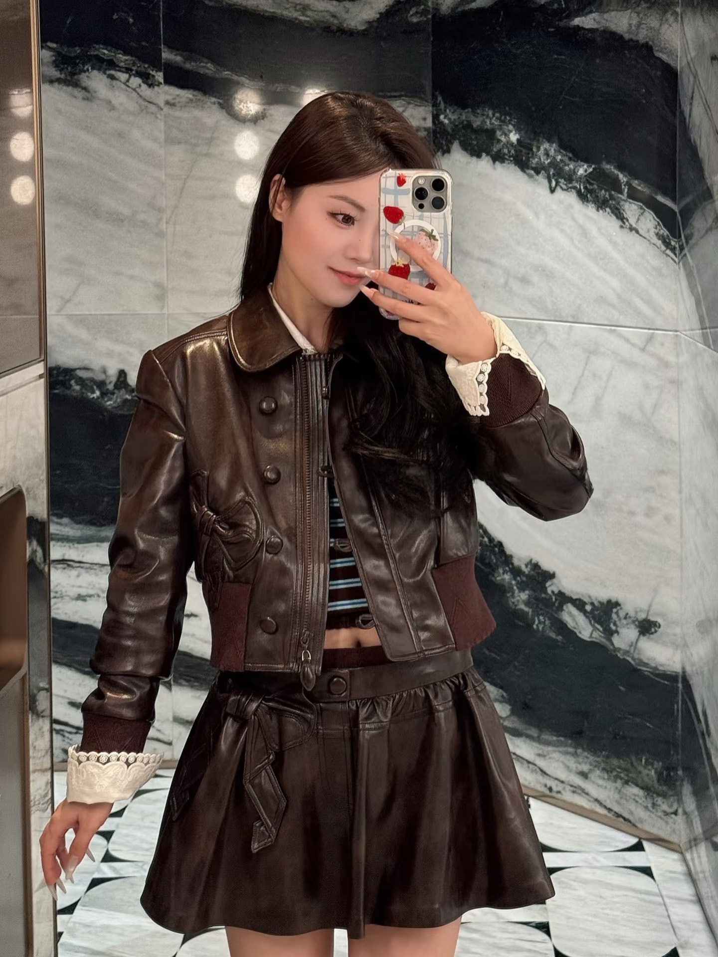 JONI Early Spring Heavy Work W - Leather Work Jacket Women'S ulasan dan harga
