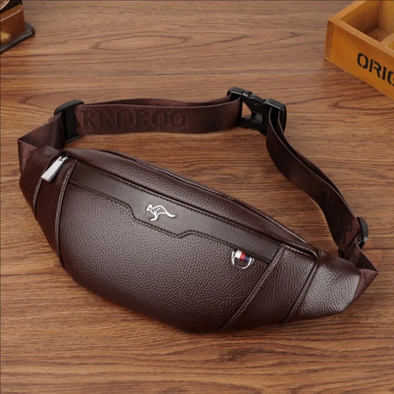 Business Leather Waist Bag Mul - Leather Work Bag ulasan dan harga