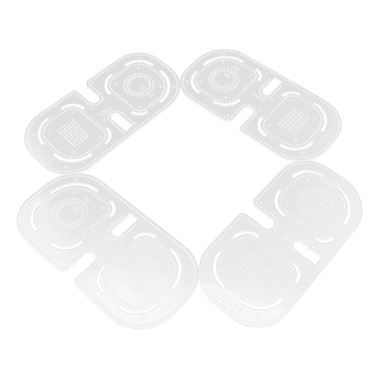 4Pcs Precision Acrylic Prickin - Leatherworking Guide ulasan dan harga