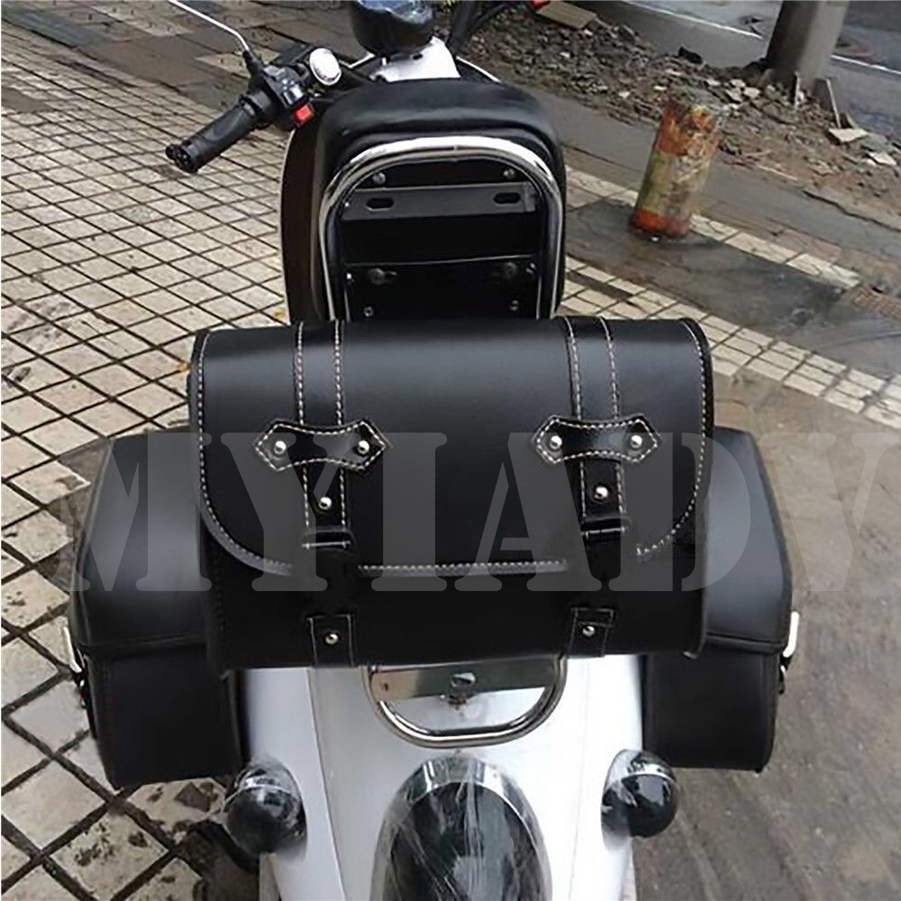 Motorcycle Front Fork Saddleba - Leather Work Bag ulasan dan harga