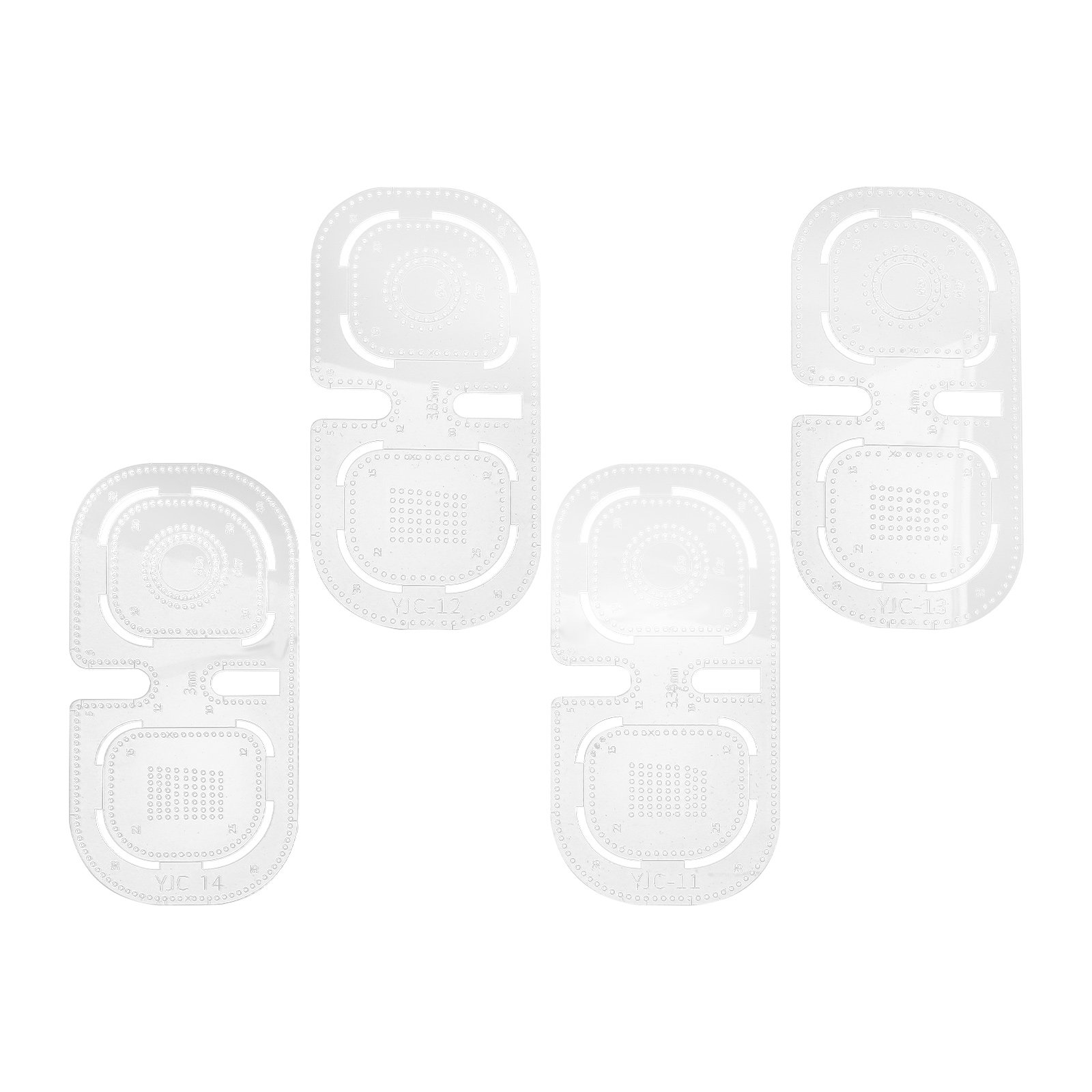 4Pcs Clear Acrylic Leatherwork - Leatherworking Guide ulasan dan harga