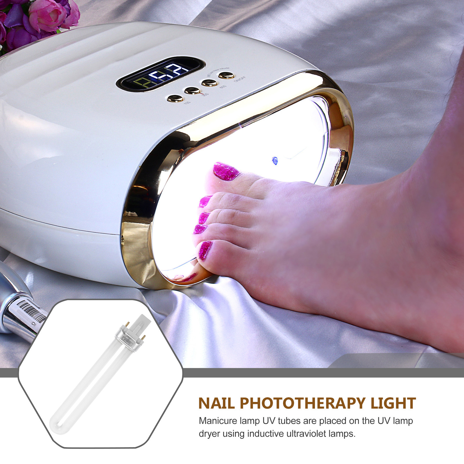 8Pcs 9W Nail Polish Light Tube - Youtube Leatherwork ulasan dan harga