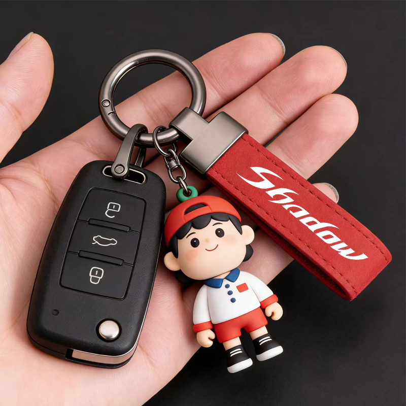 Logo Alloy Keyring car Suede L - Leatherwork Keychain ulasan dan harga