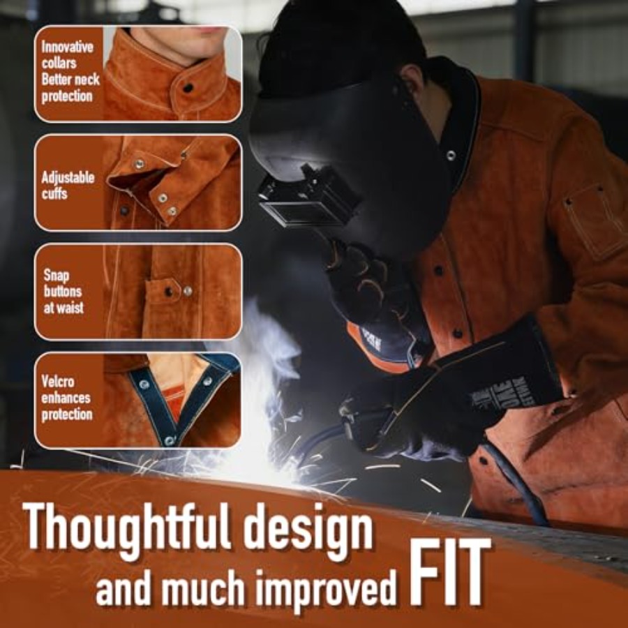 QeeLink Leather Welding Jacket - Leather Work Jacket Women'S ulasan dan harga