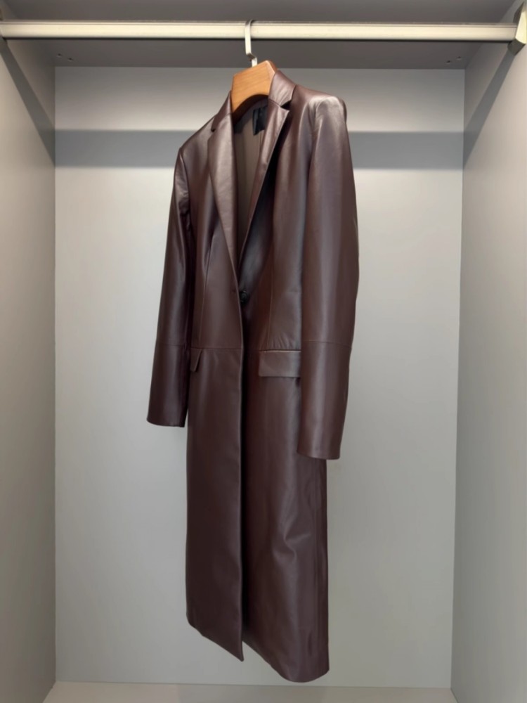 Italian Designer Women Long Sh - Leather Work Jacket Women'S ulasan dan harga
