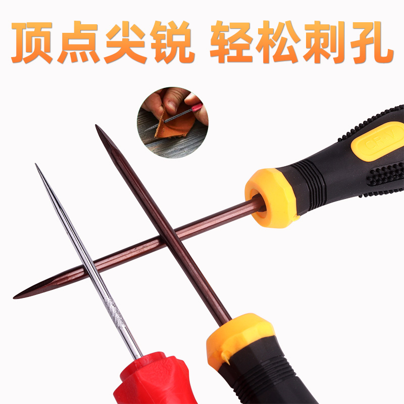 Solid Awl all steel awl stainl - Leatherwork Awl ulasan dan harga