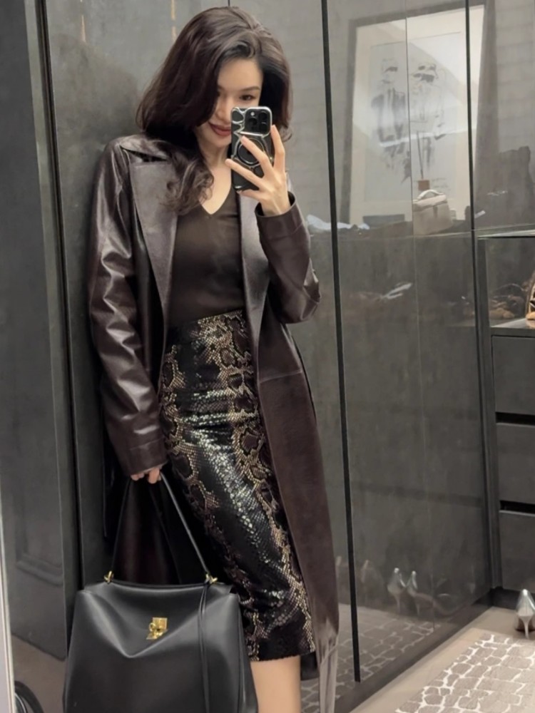 Italian Designer Office Ladies - Leather Work Jacket Women'S ulasan dan harga