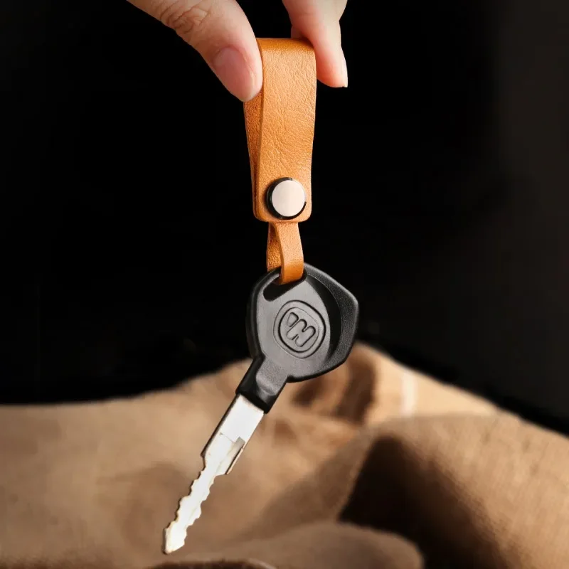 Custom LOGO Genuine Leather Ke - Leatherwork Keychain ulasan dan harga