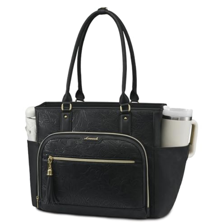 Laptop Tote Bag for Women With - Leather Work Bag ulasan dan harga