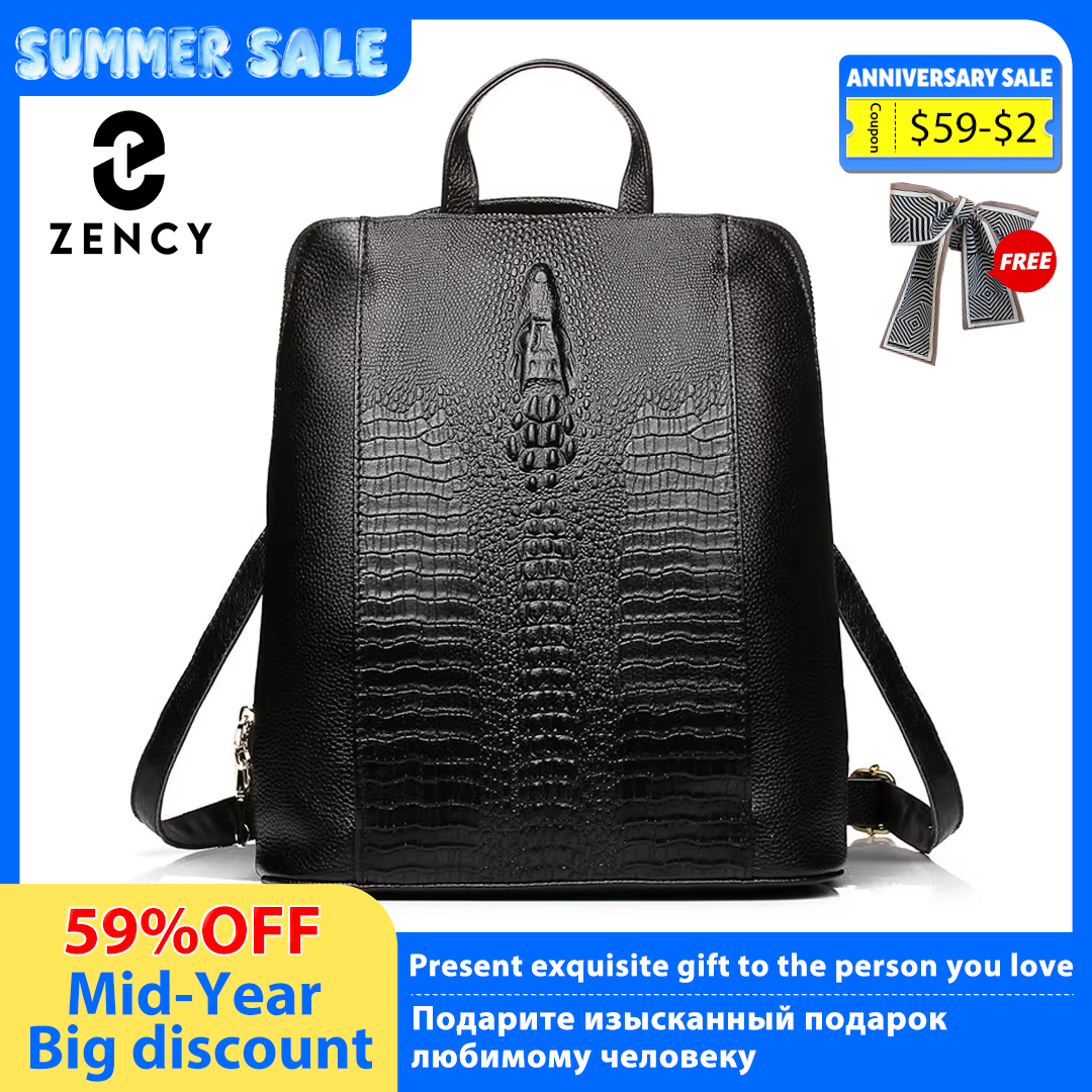 Zency Women's Crocodile Leathe - Leather Work Bag ulasan dan harga